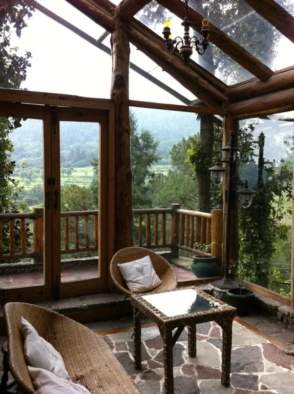 Mountain view from the glass lounge